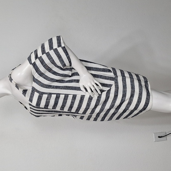 Soft Surroundings Black and White Dolman Sleeve Linen Blend Sundress Size L - Picture 10 of 15